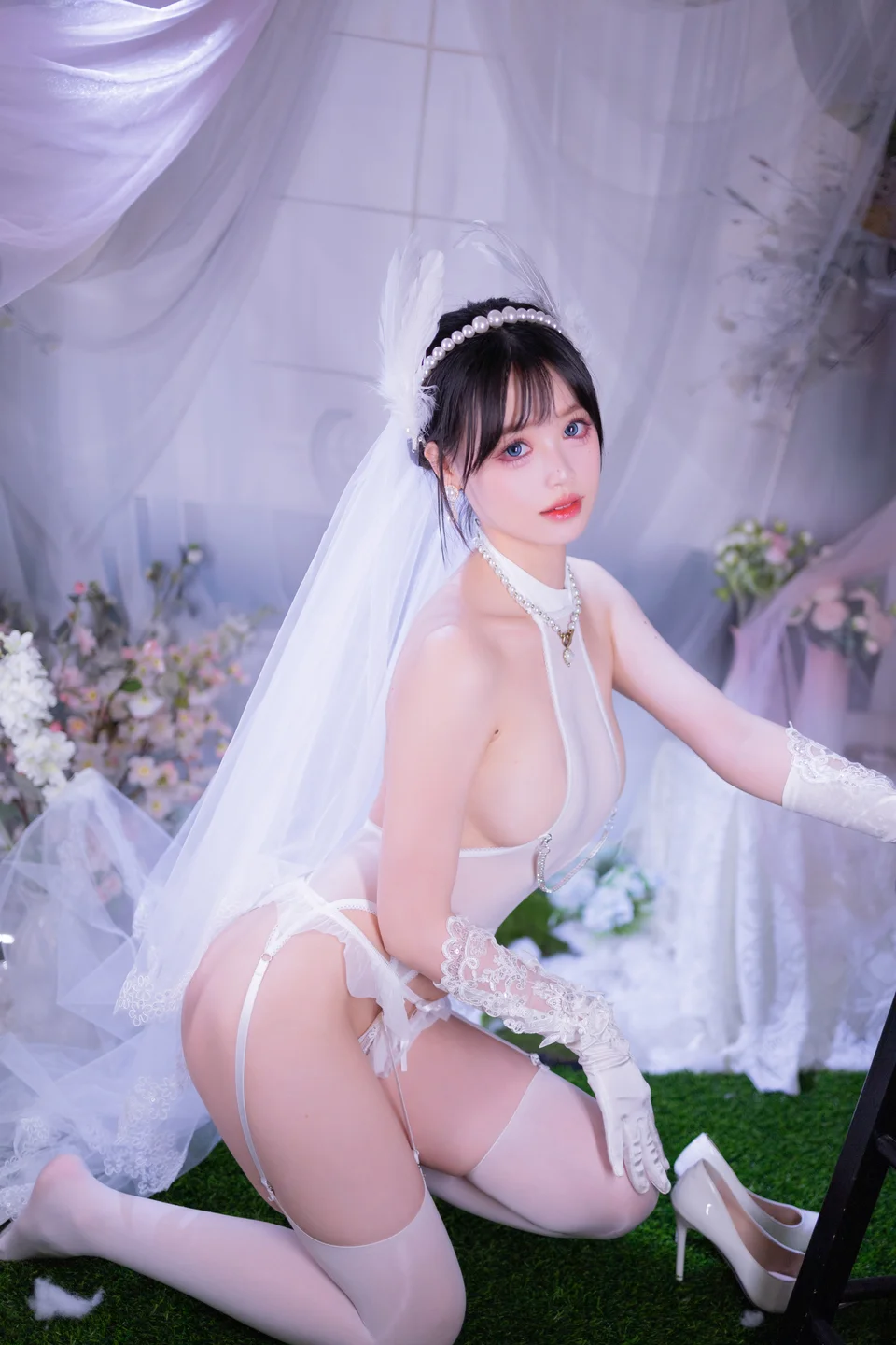 星黛鹿鹿 - No.015 白丝花嫁 [53P-576MB] tg@simisebaisi 【丝足阁】030.webp